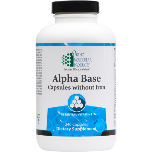Alpha Base Capsules without Iron by Ortho Molecular 240 capsules Alpha Base Capsules without Iron by Ortho Molecular 240 capsules