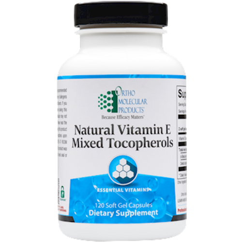 Natural Vitamin E Mixed Tocopherols by Ortho Molecular 120 softgel capsules Natural Vitamin E Mixed Tocopherols by Ortho Molecular 120 softgel capsules