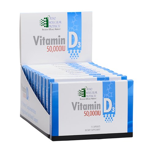 Vitamin D3 50,000 IU by Ortho Molecular 15 capsules 10 packs