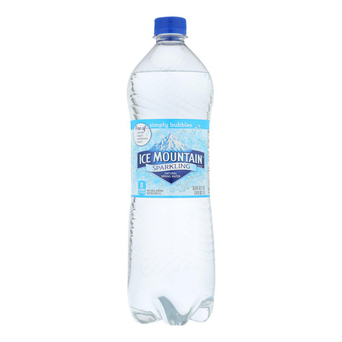 Ice Mountain - Sparkling Water - Simply Bubbles - Case Of 12 - 33.8 Fl Oz.