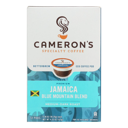Camerons Specialty Coffee, Jamaican Blue Mountain Blend  - Case Of 6 - 12 Ct