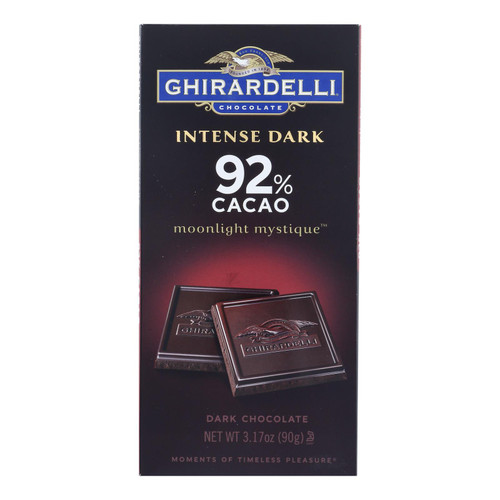 Ghirardelli 92% Cacao Moonlight Mystique Intense Dark Chocolate - Case Of 12 - 3.17 Oz