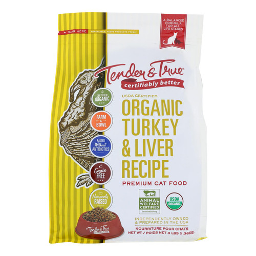 Tender & True Cat Food, Turkey And Liver - Case Of 6 - 3 Lb