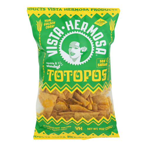 Vista Hermosa - Tortilla Chips Totopos Crn - Case Of 6-9 Oz