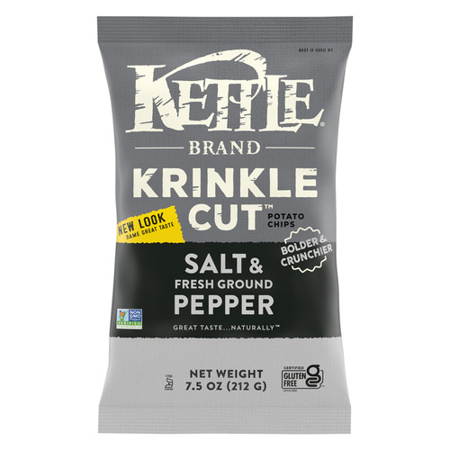 Kettle Brand - Krinkle Chps Slt&frsh Pepper - Case Of 12-7.5 Oz