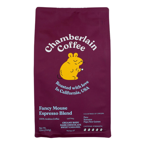 Chamberlain Coffee - Coffee Organic Whole Bean Fancy Mouse - Case Of 12-12 Ounce