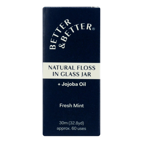 Better & Better - Floss Fresh Mint Glass Jar - 1 Each Count