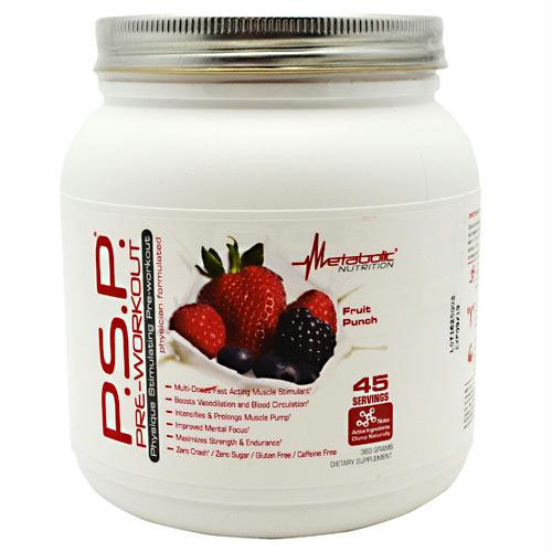 Metabolic Nutrition P.S.P Pre-Workout Fruit Punch - Gluten Free