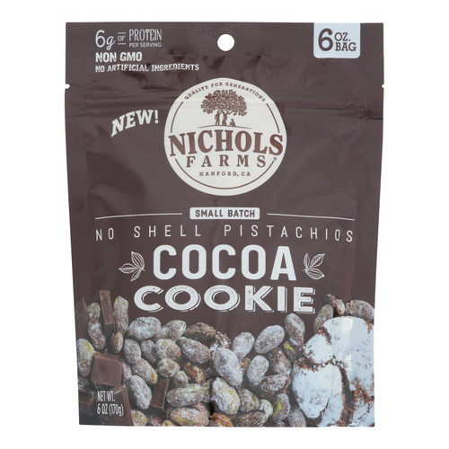 Nichols Farms - Pistachio Nut Shell Cocoa Cookie - Case Of 15-6 Ounces