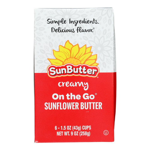 Sunflower Butter - Sunflower Butter On The Go Cups - Case Of 6-9 Ounces