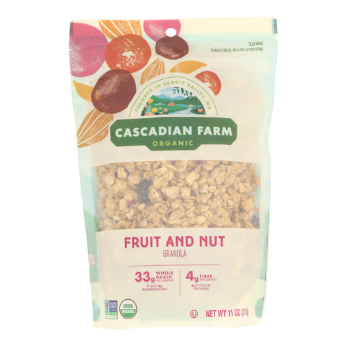 Cascadian Farm - Granola Organic Fruit Nut - Case Of 4-11 Ounces