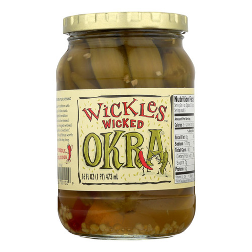 Wickles Wicked Okra  - Case Of 6 - 16 Fz