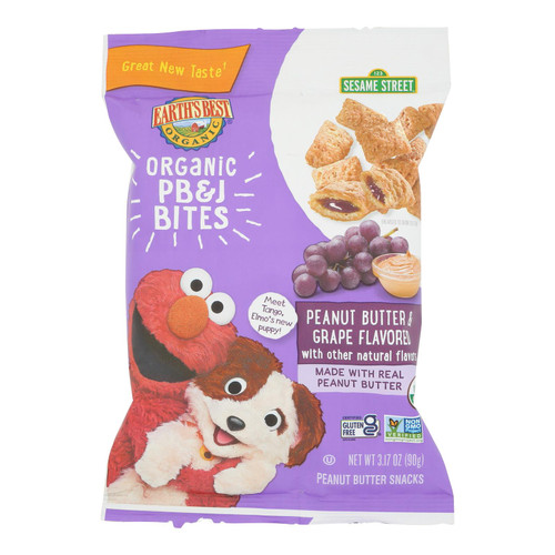 Earth's Best - Bites Og2 Pb&j Grape - Cs Of 6-3.17 Oz