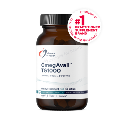 OmegAvail TG1000 Fish Oil by Designs for Health 60 softgels