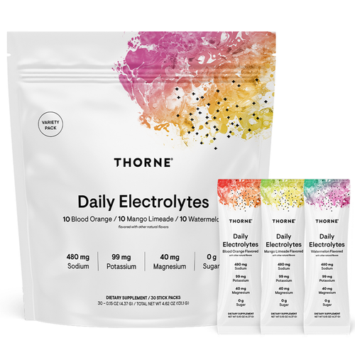 Daily Electrolytes Variety Pack by Thorne 30 packets