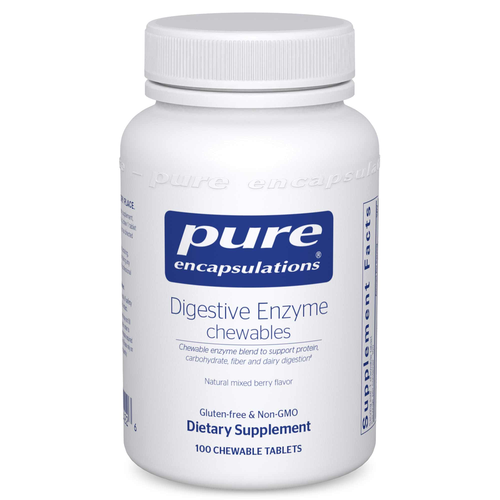 Digestive Enzyme chewables by Pure Encapsulations 100 Chewable Tablets