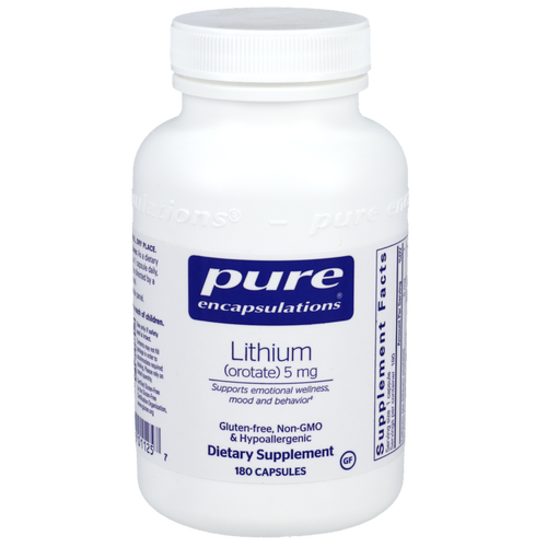 Lithium (orotate) 5 mg by Pure Encapsulations 180 capsules