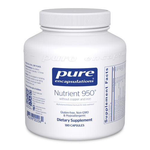 Nutrient 950 without Copper & Iron by Pure Encapsulations 180 capsules