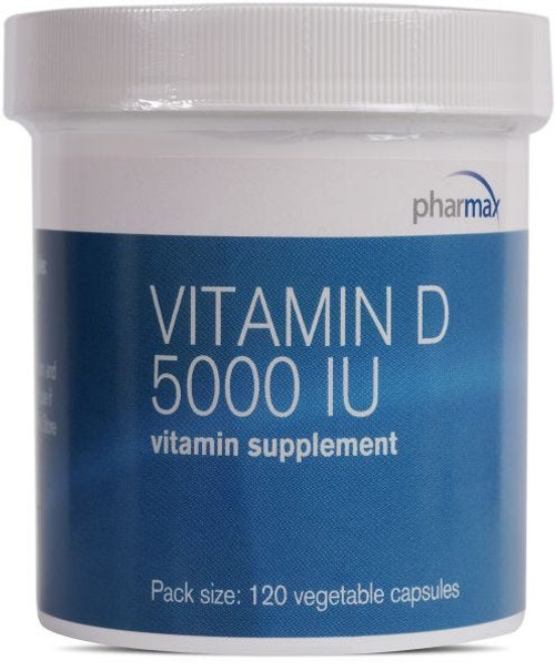 Vitamin D 5000 IU by Pharmax 120 capsules