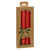 Aloha Bay - Palm Tapers - Red - 4 Candles