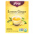 Yogi 100% Natural Herbal Tea Caffeine Free Lemon Ginger - 16 Tea Bags - Case Of 6