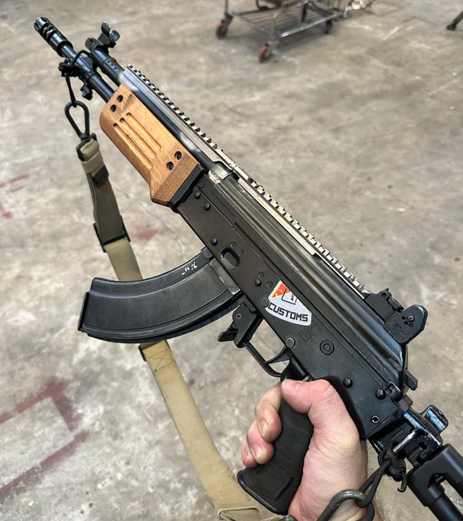 Iron curtain full length top rail