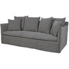 VITTORIA SLIP COVER 3 SEATER SOFA WASHED SMOKE