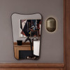 F.A.33 RECTANGULAR WALL MIRROR - BLACK BRASS - SMALL