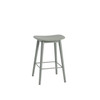 FIBER BAR STOOL WITH WOODEN BASE