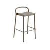 Linear steel bar stool