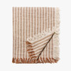 AVA TOFFEE STRIPE PURE LINEN THROW