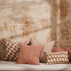 AVA TOFFEE STRIPE PURE LINEN RECTANGULAR CUSHION