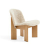 Chisel Lounge Chair Sheepskin -Lacquered Oak