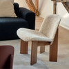 Chisel Lounge Chair Sheepskin -Lacquered Oak