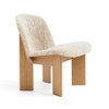 Chisel Lounge Chair Sheepskin -Lacquered Oak