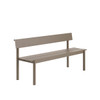 Linear Steel Bench with Backrest