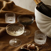 Ripple Champagne Saucer Frosted - Set of Two