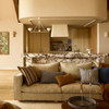 L&M Home Bonita Toffee Pure Linen Cushion