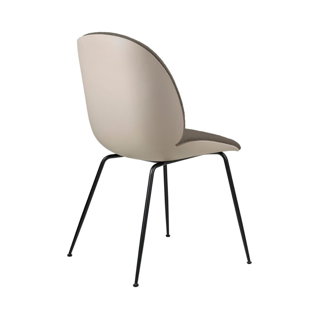 BEETLE DINING CHAIR / FRONT UPHOLSTERED / METAL BASE - Thumbnail 4