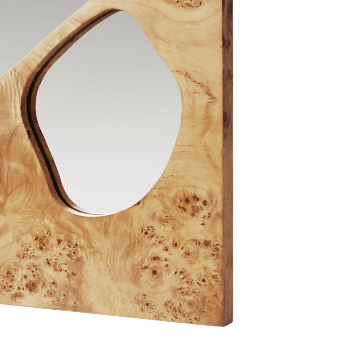 Folia Mirror Natural Burl Large | Ferm Living