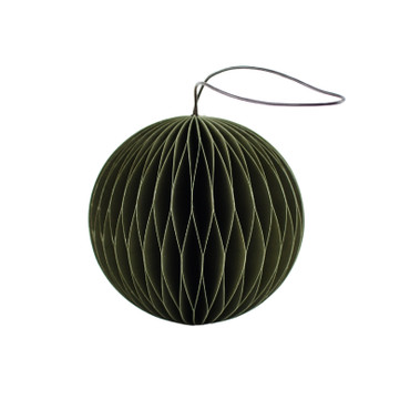 PAPER SPHERE ORNAMENT - OLIVE GREEN