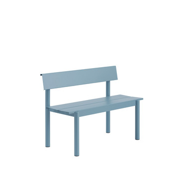 Linear Steel Bench with Backrest