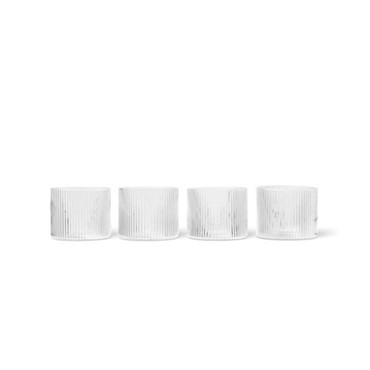 Ripple Low Glasses Clear Set of 4