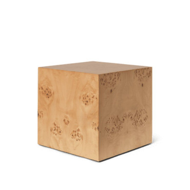 Burl Cube Side Table