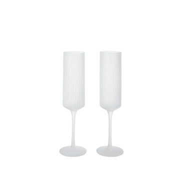 Ripple Champagne Flute - Frosted