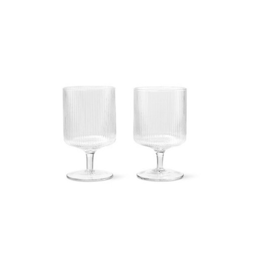 Ripple Wine Glass Set of Two Clear