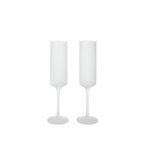 Ripple Champagne Flute - Frosted