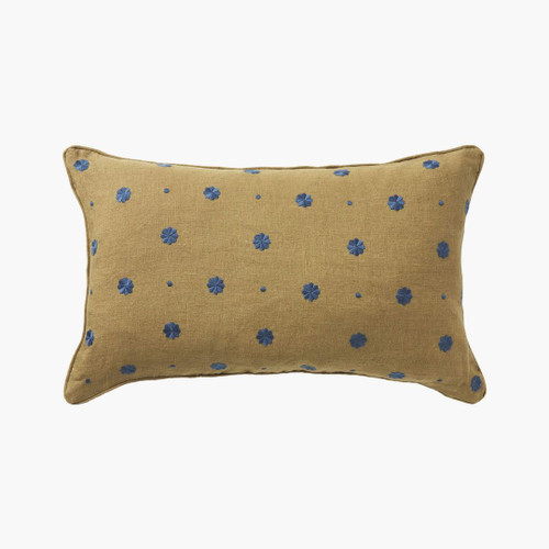 L&M Home Bonita Khaki Pure Linen Cushion