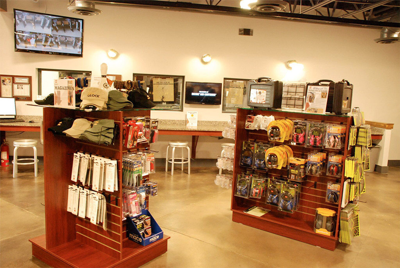 Gun Store with caps, clothings and firearm accessories 