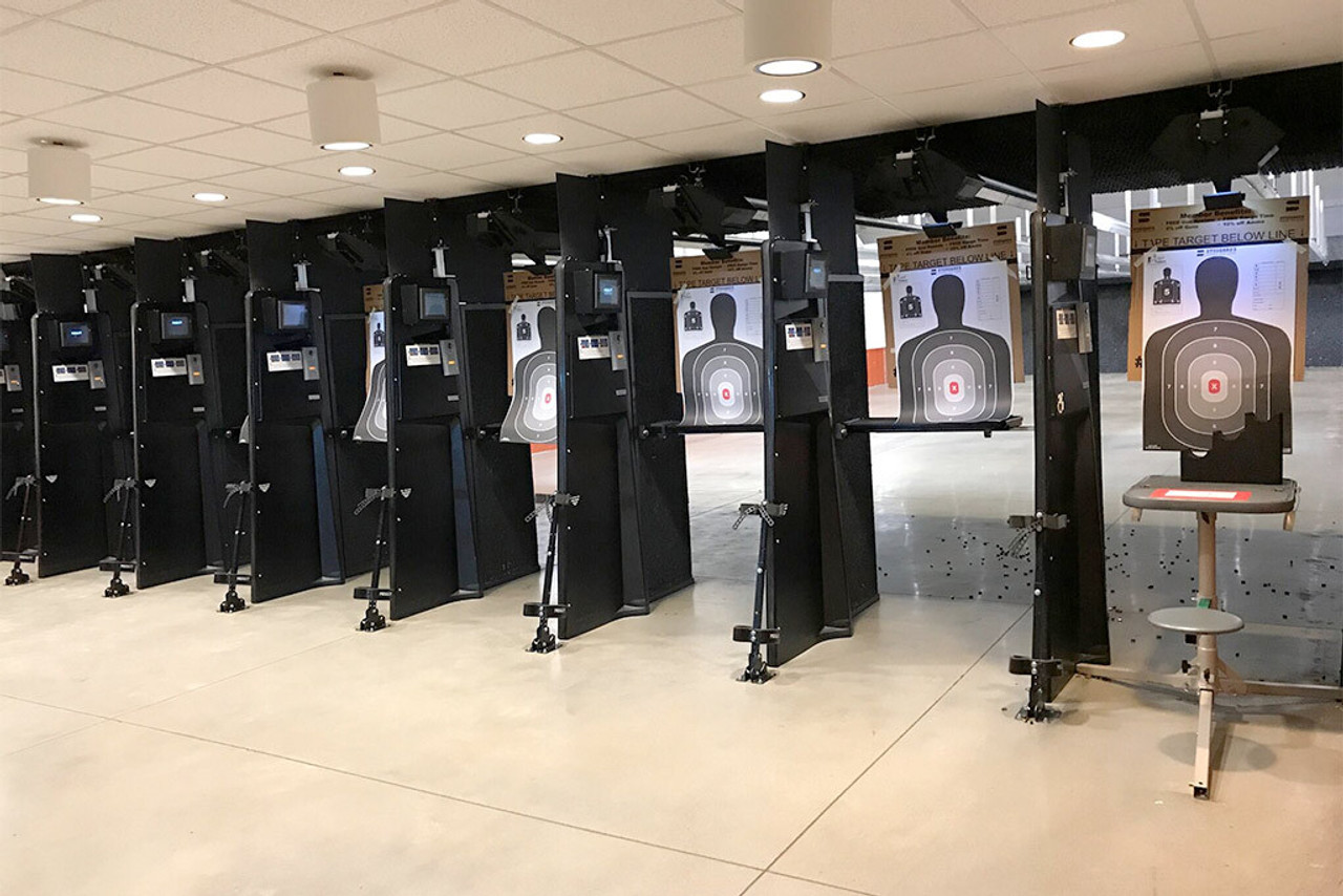 Shooting range with targets.